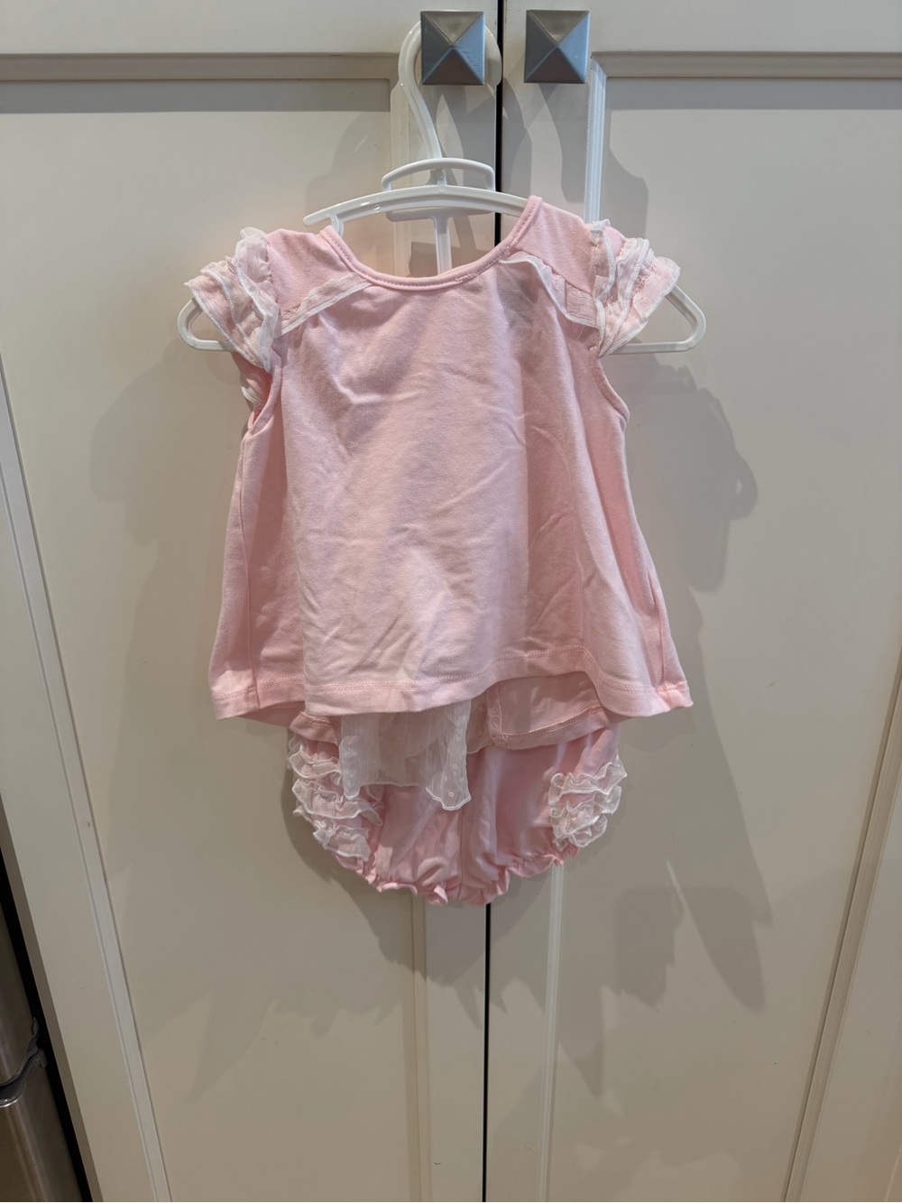 Camilla 3-6m baby Pink Ruffle Two-Piece Set
